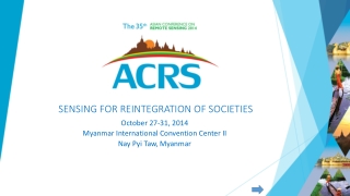 SENSING FOR REINTEGRATION OF SOCIETIES