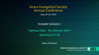 Grace Evangelical Society Annual Conference May 20-23, 2019