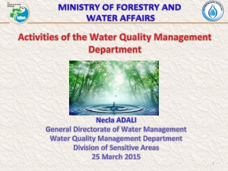 MINISTRY OF FORESTRY AND WATER AFFAIRS