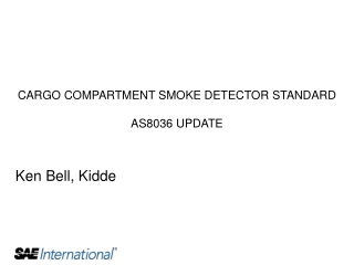 CARGO COMPARTMENT SMOKE DETECTOR STANDARD AS8036 UPDATE