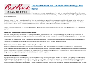 The Best Decisions You Can Make When Buying a New Home!