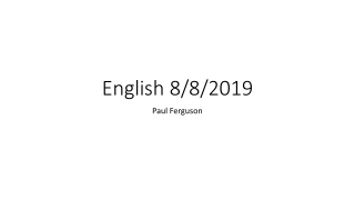 English 8/8/2019