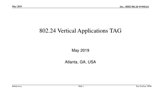 802.24 Vertical Applications TAG