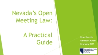 Nevada’s Open Meeting Law: A Practical Guide