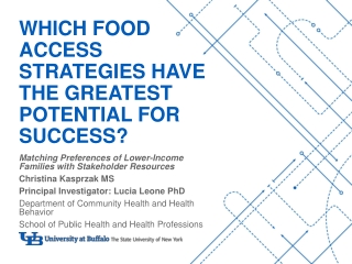 Which Food access strategies have the greatest potential for success?