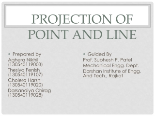 Projection of Point and Line