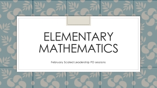 Elementary Mathematics