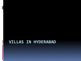 villas in Hyderabad