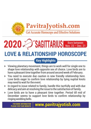 2020 Sagittarius Love and Relationships Horoscope