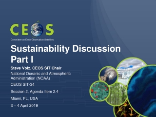 Sustainability Discussion Part I