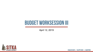 Budget Worksession III