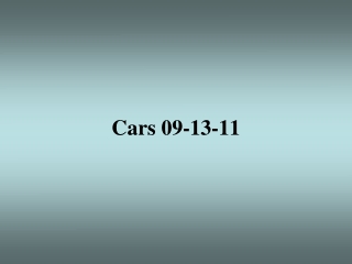 Cars 09-13-11