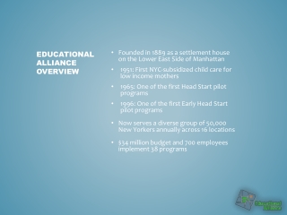 Educational Alliance overview