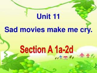 Unit 11 Sad movies make me cry.