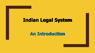 Indian Legal System