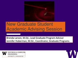 New Graduate Student Academic Advising Session