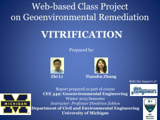 Web-based Class Project on Geoenvironmental Remediation