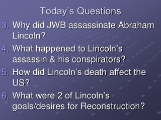 Today’s Questions