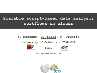 Scalable script-based data analysis workflows on clouds