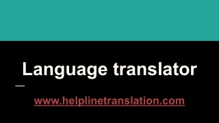 Language Translator