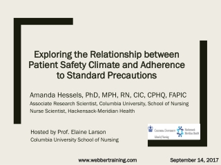 Exploring the Relationship between Patient Safety Climate and Adherence to Standard Precautions