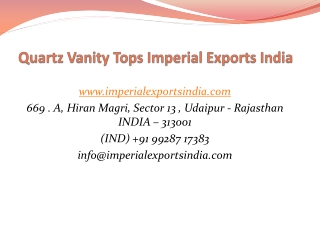 Quartz Vanity Tops Imperial Exports India