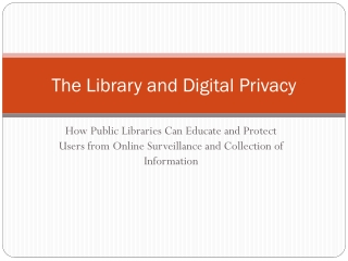 The Library and Digital Privacy