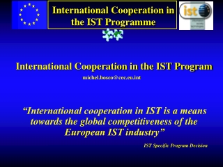 International Cooperation in the IST Programme