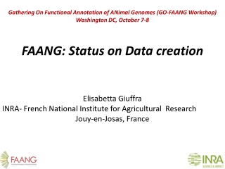 FAANG: Status on Data creation
