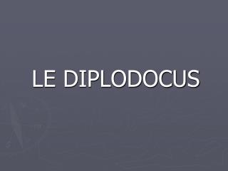 LE DIPLODOCUS