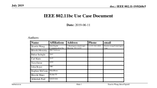 IEEE 802.11bc Use Case Document