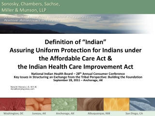 National Indian Health Board – 28 th Annual Consumer Conference