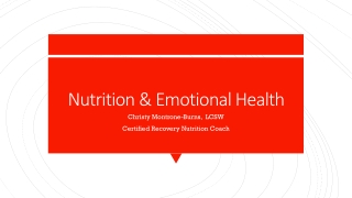 Nutrition &amp; Emotional Health