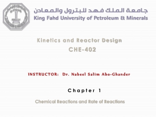 Kinetics and Reactor Design