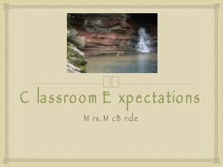 Classroom Expectations