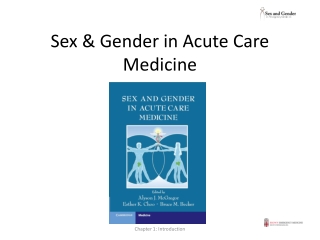 Sex &amp; Gender in Acute Care Medicine