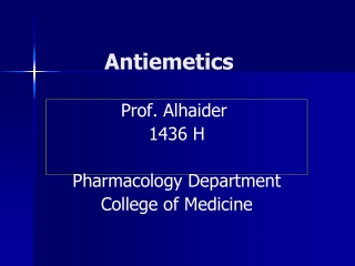 Antiemetics