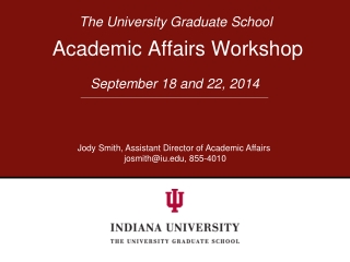 Academic Affairs Workshop