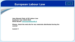 European Labour Law