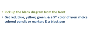 Pick up the blank diagram from the front