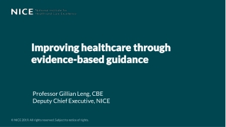 Improving healthcare through evidence-based guidance