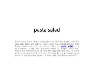 pasta salad