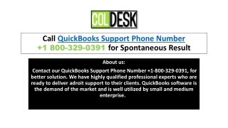 Call QuickBooks Support Phone Number  1 800-329-0391 for Spontaneous Result