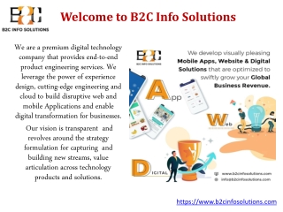 Mobile Apps Development Company in USA - B2C Info Solutions