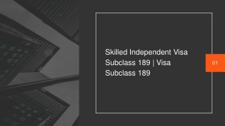 Skilled Independent Visa Subclass 189 | Migration Agent Perth, WA