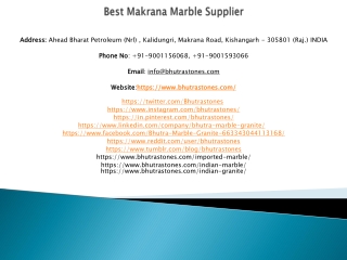 Best Makrana Marble Supplier