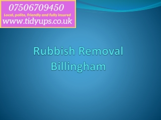 Rubbish Removal Billingham