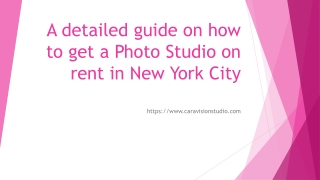 A detailed guide on how to get a Photo Studio on rent in New York City