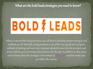 What are the BoldLeads strategies you need to know?
