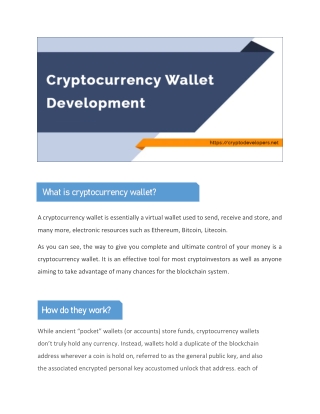 Cryptocurrency Wallet Development guide
